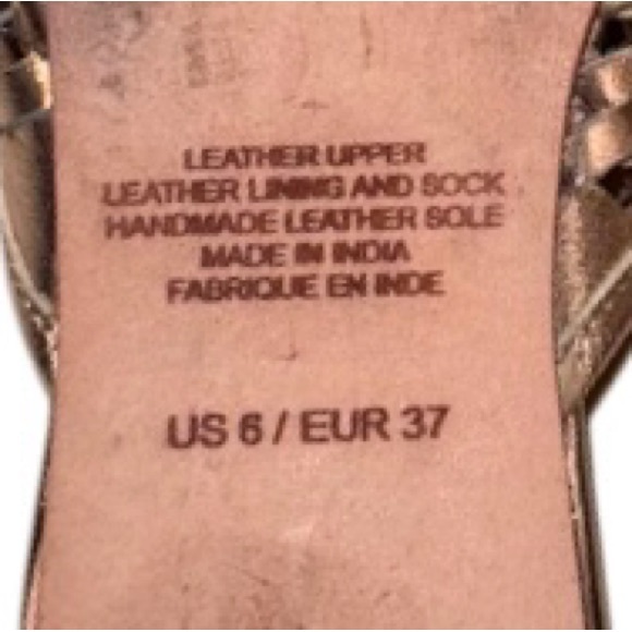 Nordstrom Jeffrey Campbell DASHI gold woven slides WOMEn’s shoes size 6 - Picture 7 of 16